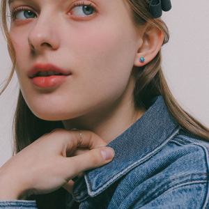 제이로렌 블루오팔 원석 실버 귀걸이 M04029