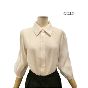 [에이비에프지]카라넥 솔리드 7부 블라우스, APZ3HB46I