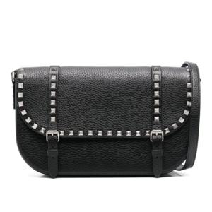 발렌티노 락스터드 페블 가죽 메신저 백 6Y2B0D09KDB 0NO