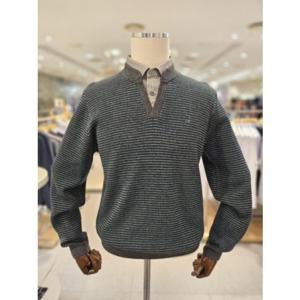 닥스니트 (양말증정) DLW1SWRL112-E1 자가드 레이어드 스웨터