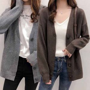 기본 베이직 V라인 여성 가디건 ORK-060 주말코디