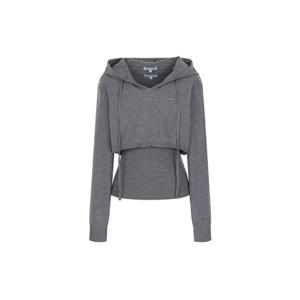 [올리브데올리브] OE5AP873 후드볼레로 슬리브리스 탑세트 풀오버