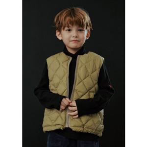 [빈HU] (BZ61VT01OL) 다이아몬드 퀼팅 올리브 그린 베스트