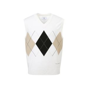 캘러웨이골프조끼 LQS CMSO24S305_WH 남성 봄 아가일 니트 베스트