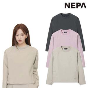 네파 7L65361 여성 가을 등산 캠핑 라운드 티셔츠 컴포 웜 세미 크롭 맨투맨