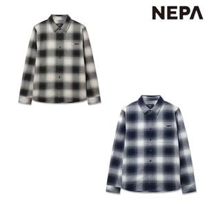 네파 7L51501 남성 가을 등산 캠핑 남방 면 체크 긴팔 셔츠