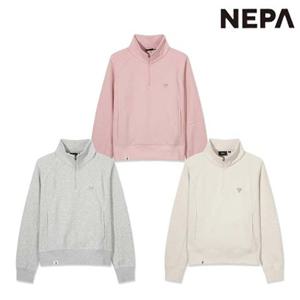 네파 7L65460 여성 가을 등산 캠핑 긴팔 티셔츠 그린마인드 에센셜 반집업 맨투맨