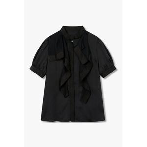 [보브] 퍼프 슬리브 러플 블라우스 (7115360803)