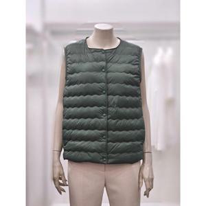 프렐린 세이브존02 오리털 물결 패딩 조끼 RJJ254S11