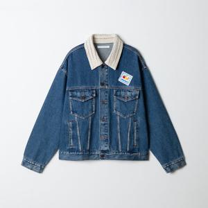 [러브앤쇼] 배색 카라 데님자켓 LCFJPJK02