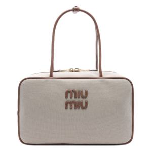 [미우미우(가방)]25FW 여성 캔버스 레더 토트백 5BB163 ACRN F062F V OOO 25F