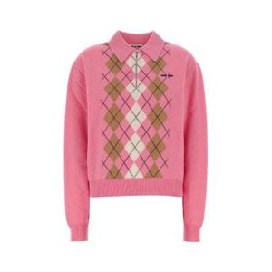 미우미우 체크 패턴 긴팔 폴로 점퍼 MMLB70SOOO174B F0028 TP949141471