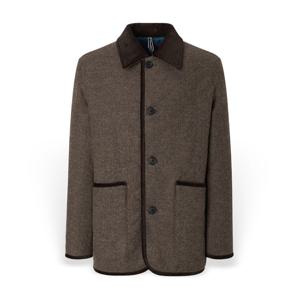 [헤지스] 남성  헤링본 퀼팅 하프코트 HZCO5D464W2