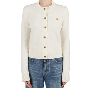 메종키츠네 25FW 여성 베이비 폭스 램스울 가디건 에크루 PW00506KT1006 0383