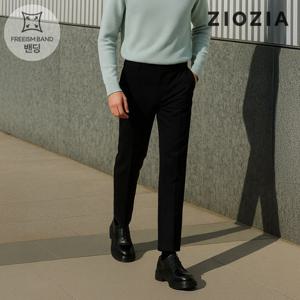 [지오지아] 블랙 스트레치 캐주얼 셋업 팬츠 S (AAD4PP1601_BK)