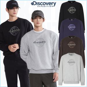디스커버리 25FW 신상품 DXMT51056 남여공용 아웃도어 전판 그래픽 기모 오버핏 맨투맨 커플티셔츠 HKRL