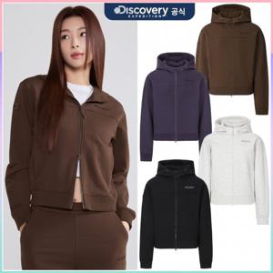 디스커버리 여성 소로나웜 에센셜 트레이닝 크롭 자켓 (DWTR41054)