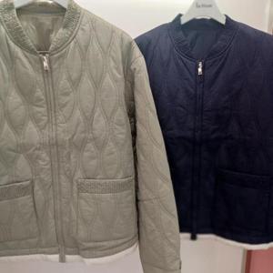 Destijl HC06 짧은 크롭 밑단스트링 퀼팅 경량 집업 항공점퍼 D2554jp04