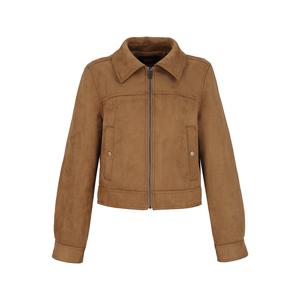 [숲]크롭 카라 스웨이드 집업 자켓 SBRLE31