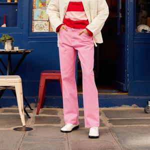 [플랙진]여성 로그 M63 스트레이트 핑크 데님 팬츠 (PJTT5LGM636)