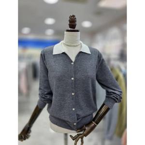 스테파니 세이브존08 카라 배색 가디건 A25SW5310