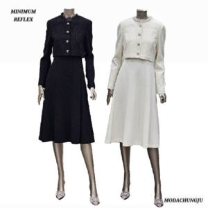 [미니멈]MD 자켓 레이어드 A라인 원피스  MD MXDAWO9160 A_CJ