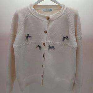 Destijl HC06 짧고 귀여운 리본하트 니트티형 앞오픈 깔끔한 니트가디건 D2541cd01I