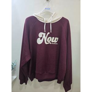 [에꼴리에]배색 후드 니트라이크 후드티 25C5453_OD