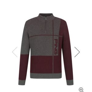 [핑]남성  로고  반집업  긴팔 니트111D3SR101_WN