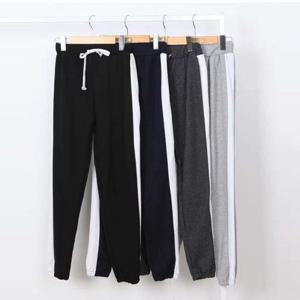 굵은 일자 트레이닝 바지 여성 추리닝 활동복 팬츠