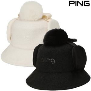 골프양말증정_PBS 여성 퍼방울 귀달이 버킷햇 121E4CP051