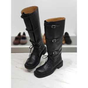 한슈 세이브존03 로짓 리본 쓰리버클 롱부츠 3cm AGHS811116btA