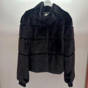 Destijl HC06 짧은 하이넥 프리미엄 페이크퍼 밍크 깔끔한 쟈켓 D2554jk01B