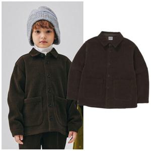 빈2 BZ63BL03BN 아동 남아 여아 브라운 골지 기모 블라우스 셔츠 초등