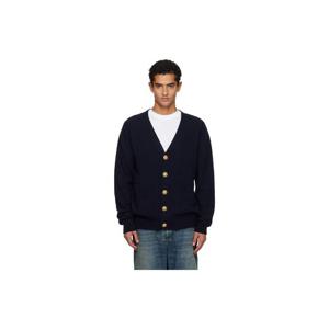 26 SS 발망 남성 네이비  캐시미어 가디건 252251M200001