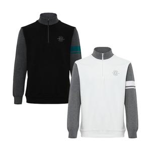 [와이드앵글] 남성 TO 스웨터 소매 쿼터집업 티셔츠 M_WMW25232