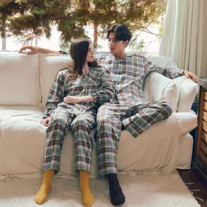 비너스 부드러운 피팅감 블랙라벨 면 캐시미어 남성 파자마 세트 VPA4563M