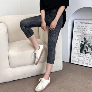 뉴키아 돌청 데님 7부 레깅스 SD2470A fw 사이즈 요가