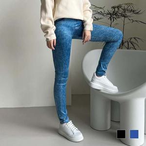 돌청워싱 데님 레깅스 SD221106 쫄바지 사이즈 밍크 S