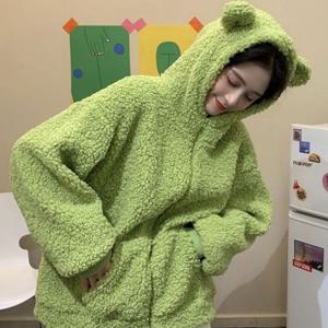 여자 후리스 집업 점퍼 여성 자켓 외투 곰돌이 후리스자켓 여자후리스