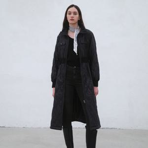 [에고이스트]하트물결 퀼팅 허리 시보리 패딩점퍼 ER4PC960