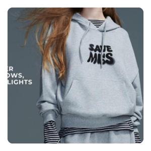 에꼴리에 HC33 노기모 입체레터링 후드티 25RT481