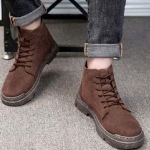 남자 신발 데일리 스웨이드 털 보온 털신발 워커 방한