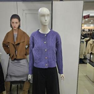 Ab.f.z DP01 금장단추루즈핏라운드넥가디건 AFZ4ZY32