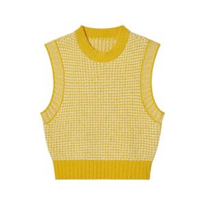 M 풋조이골프조끼 NQC FLJWK7311-YELLOW 여성 크롭 니트 베스트