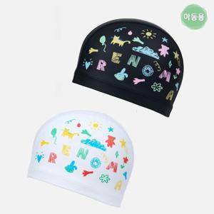 [레노마] 아동 공용 일러스트 드로잉 실리레이어 수영모자 RC2F754
