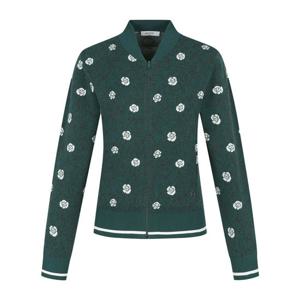 [핑]여성 플라워 자가드  집업 가디건121D3SD183_GN1