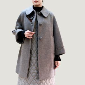 [비꼴리끄(여성)]트윌 울 A라인 하프코트 B254WH3160