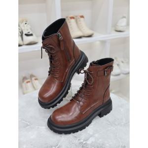 [블리아르]가죽 레이스업 워커 앵클 부츠 5.5cm BLMD501063-1