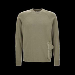 CP컴퍼니 더블 믹스 포켓 니트 남성 카키 15CLKN020A 006599A 335